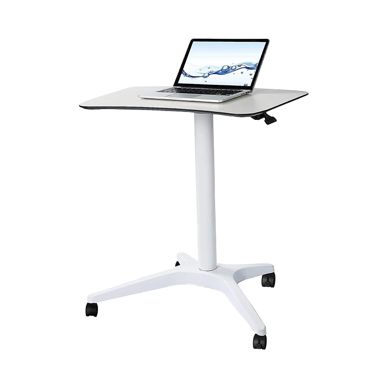Home Office Pneumatic Height Adjustable Computer Table Portable Computer Standing Laptop Hospital Height Adjustable Lift Desk