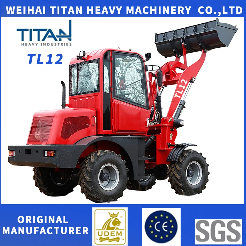 Миниатюрный трактор titan mahindra фронтальный колесный погрузчик zl 12 с ковшом 4 в 1