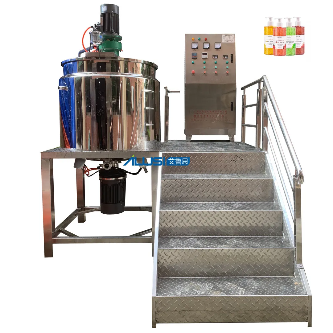 Cosmetic Homogenizer Detergent Liquid making soap double jacket heating machine