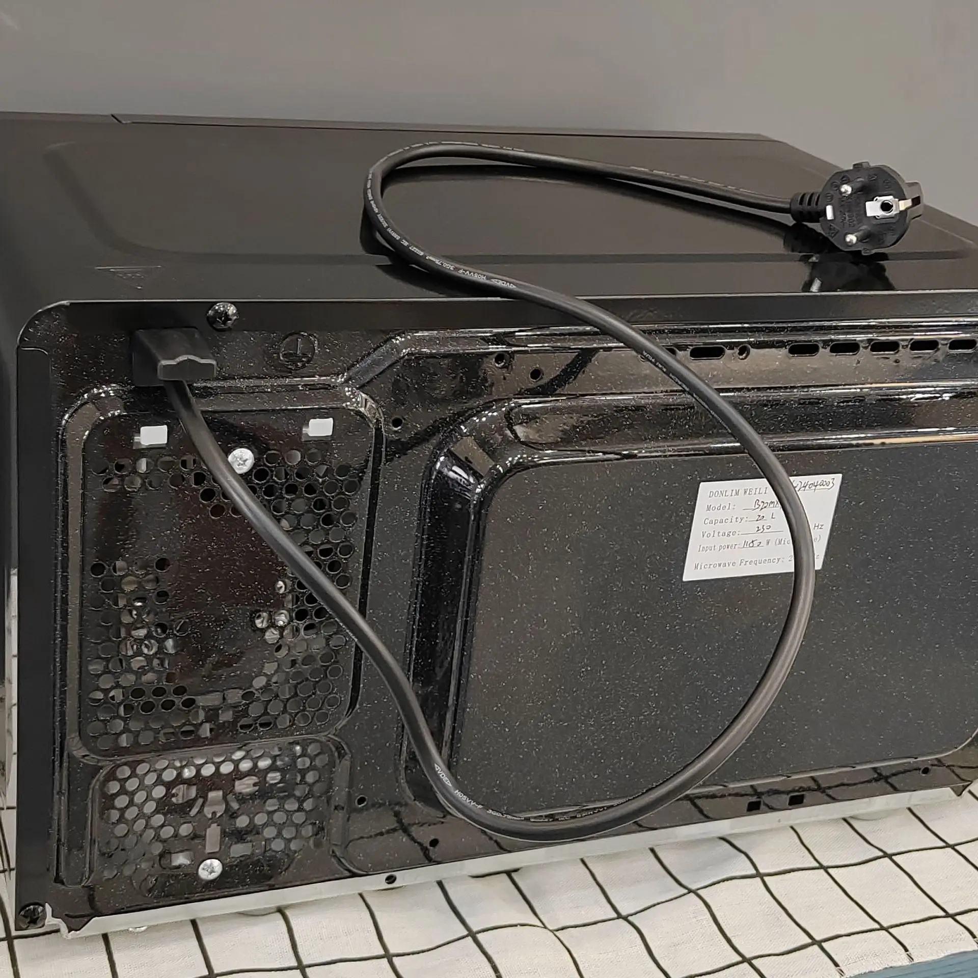 OEM 20L Black High Power Home Kitchen Appliance Factory Supply Microwave Oven for home use