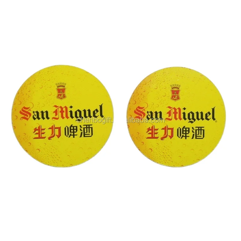 Custom made cheap paper carton coaster for drinks,  paper card coaster round shape can customize artwork logo