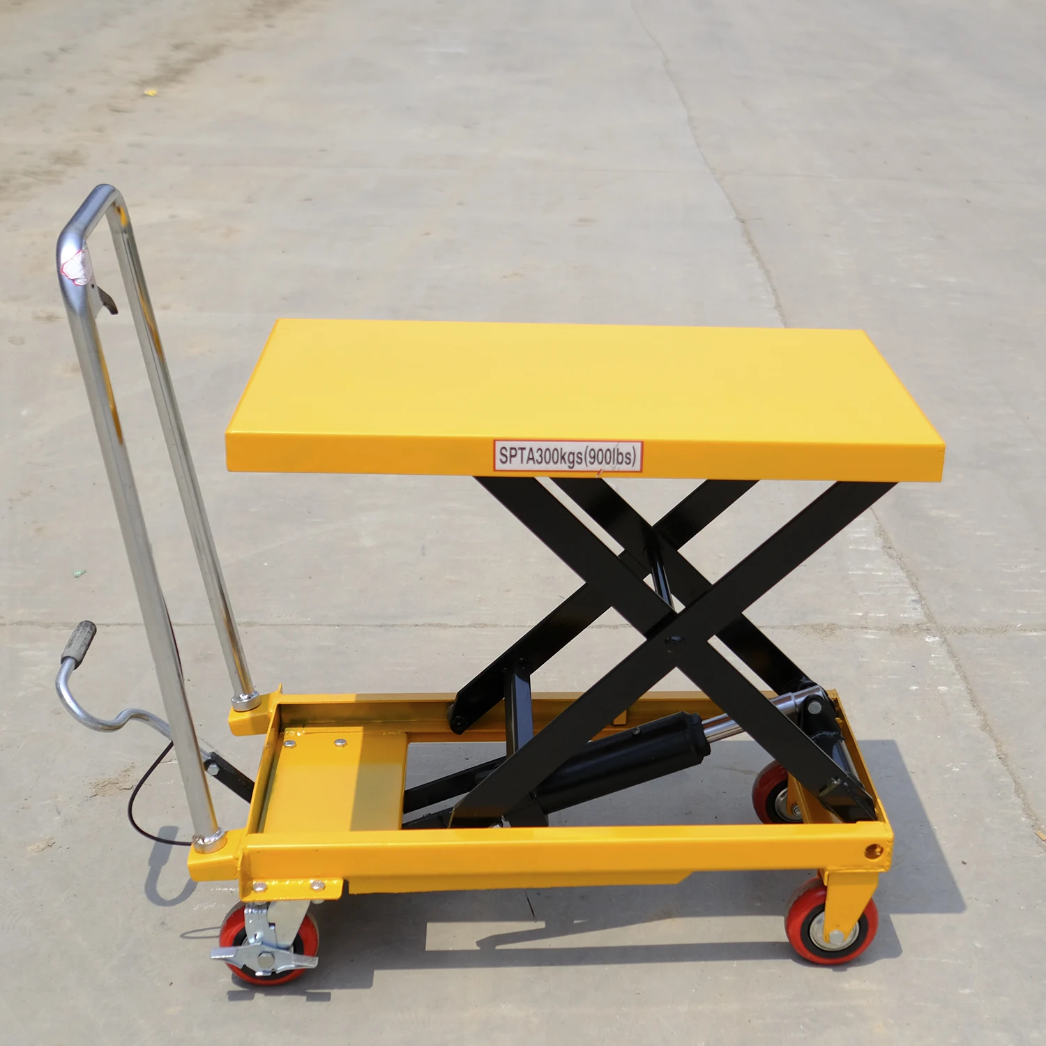 High quality China light duty hydraulic lift table trolley cart hydraulic hand lift trolley