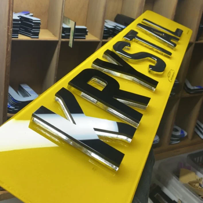 Mirrorized Acrylic Letter UK 4D Laser Cut Letters For Number Plates 3D Customised License Number Car Plate