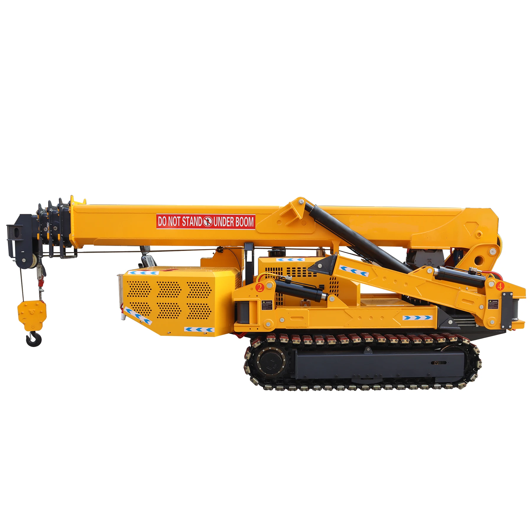 10 Tons Telescopic Crawler Spider Crane With Flying Jib Remote Control Crane