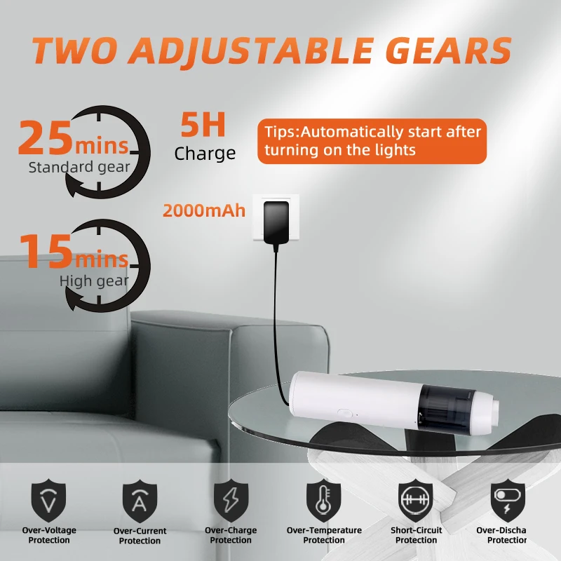 4 In 1 Mini Portable USB Charging Wet And Dry Strong Suction Handheld Cordless Electric Home wireless Car Vacuum Cleaner