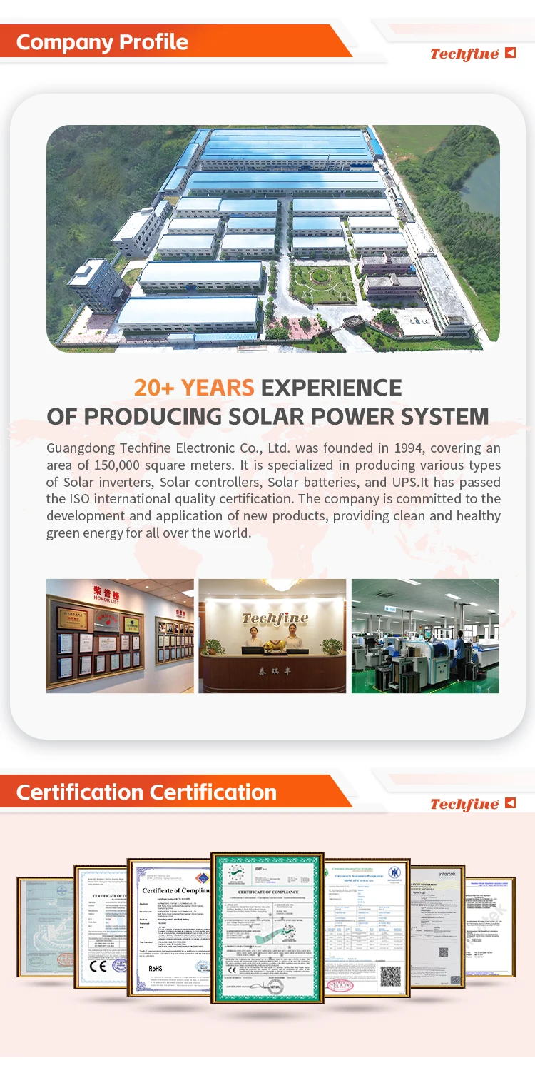 Techfine Uninterruptible Power Supply 3KVA 2400W 72V Online apc UPS with battery inside LCD display