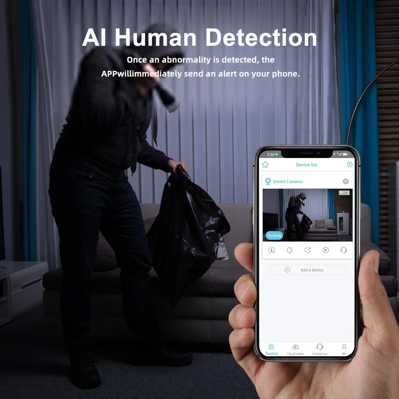 Mini Camera Wireless WiFi Remote Monitor Tiny Home lP Camera Battery 5MP 6X Zoom Video Recorder Security Surveillance DV Camera