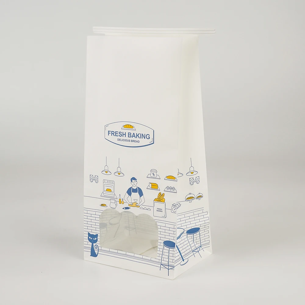 Wholesale Low MOQ Kraft Paper  Bags with window and zipper  Stand up Coffee Snack Packaging Bag Ziplock Pouch