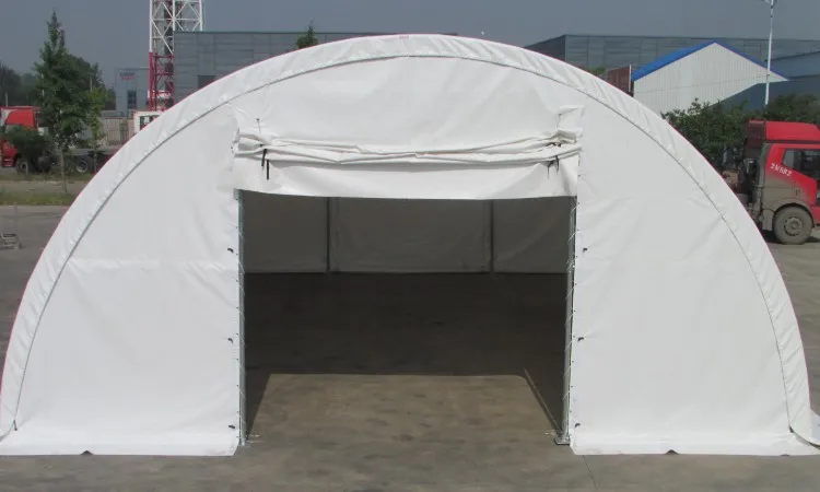 SS304015 Single Trussed Galvanized Steel Tube Frame Dome Storage Shelter