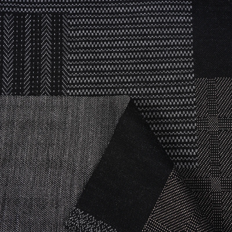 T/R knitted Jacquard many designs  Knitting Jersey Fabric women garment WARM quality