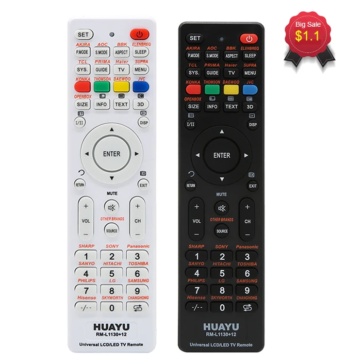 HUAYU RM-L1130+12 Universal Remote Control for All Brand LCD LED HDTV 3D Philips Samsung Sony LG Sharp TCL Smart  TV Remote
