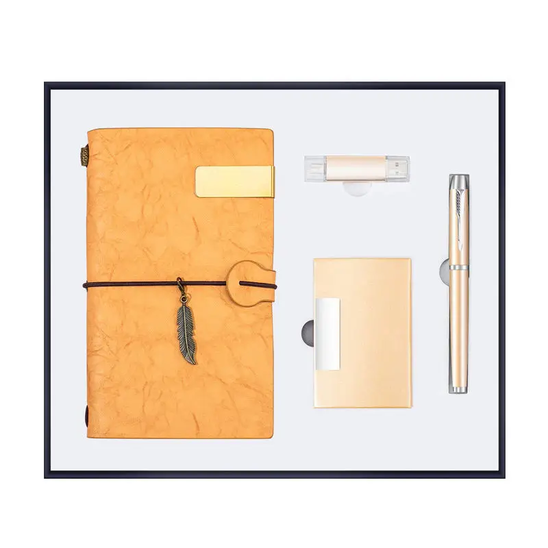 High end gift set corporate luxury gift promotion items notebook umbrella vacuum flask speaker