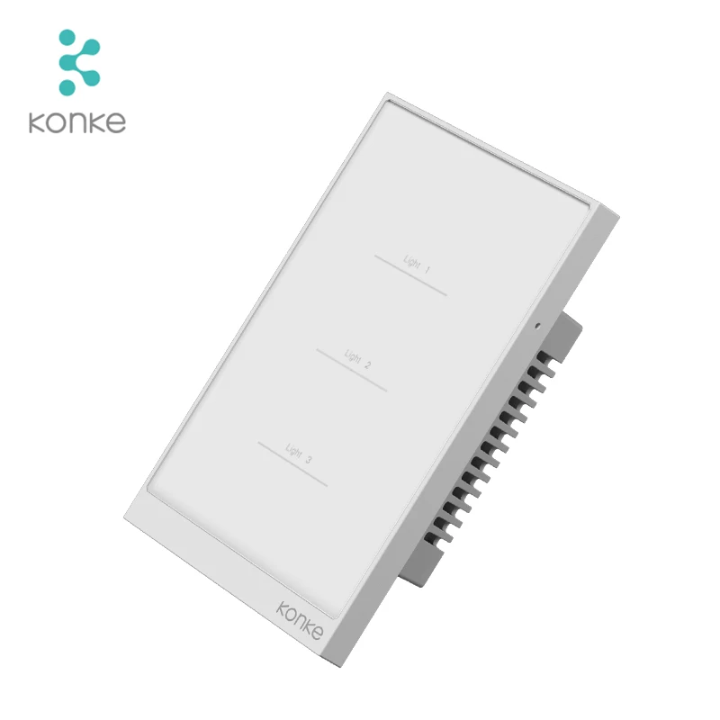 Производитель KONKE, беспроводной переключатель для домашней автоматизации, американский умный выключатель zigbee, работает с Alexa