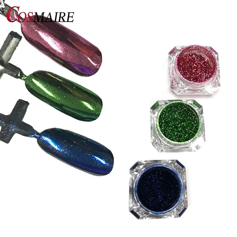 Wholesale Multicolor Nail Art Mirror Glitter Pigment Nail Powder