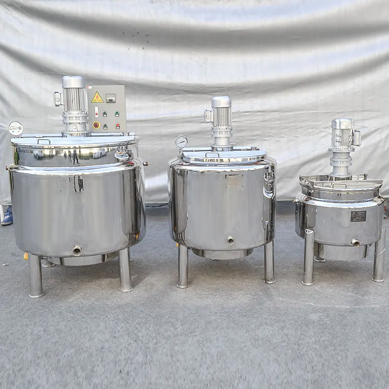 Прямая продажа с завода, электрический нагревательный смеситель 100 л для томатного соуса, емкость из нержавеющей стали для смешивания косметических лосьонов