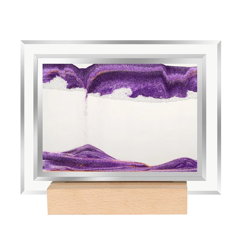 New Design Crystal Light Creative Quicksand Lamp 3D LED Flowing Sand Painting Decorative Table Lamp