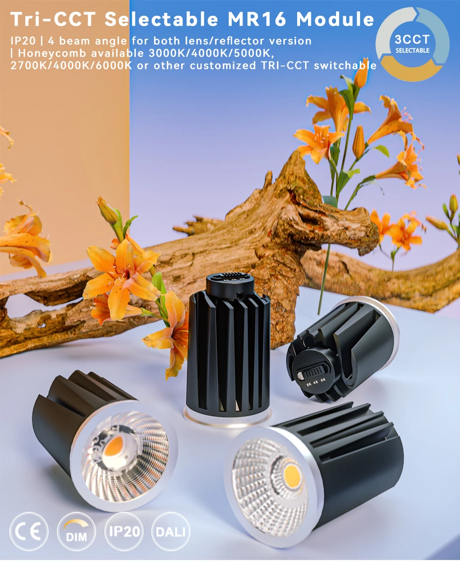 High lumen led light module downlight cct adjustable color change led recessed downlight module