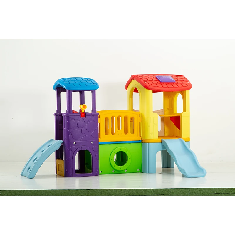 Дешевый маленький и красивый детский сад Крытый игровой домик красочный пластиковый открытый