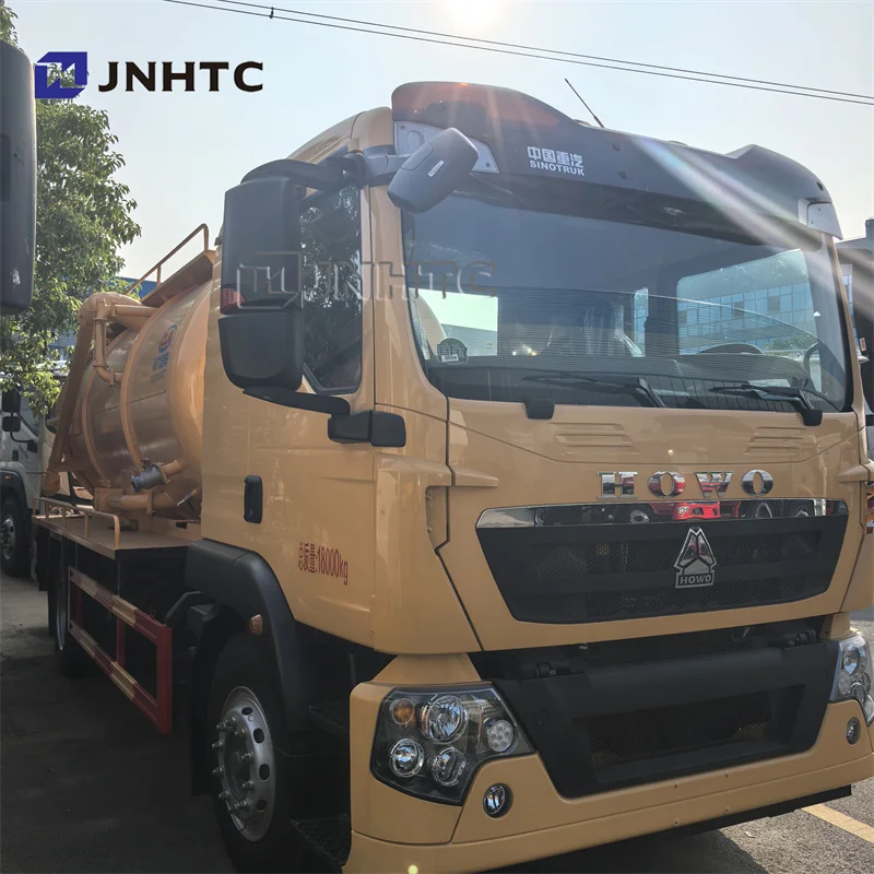 HOWO TX Sewage Suction Trucks 15cbm Vacuum Pump Sewerage Liquid Waste Tanker Sewage Cleaning Truck