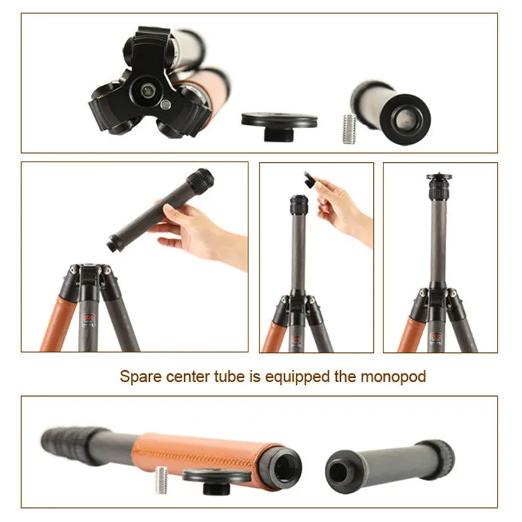 good aluminium carbon fiber phone tripod extension portable monopod