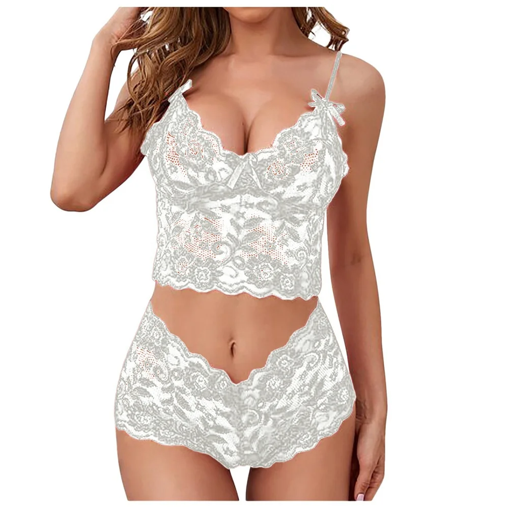 SFY1509 2-Piece Lace Colors Women Floral Transparent Bra + Panty Lingerie Set Fashion Sexy