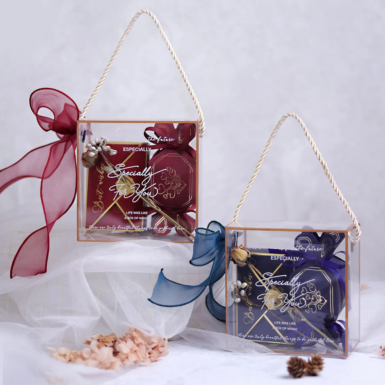 Transparent Gift Packaging Candy Plastic Custom Sweet Invitation Wedding Candy Box