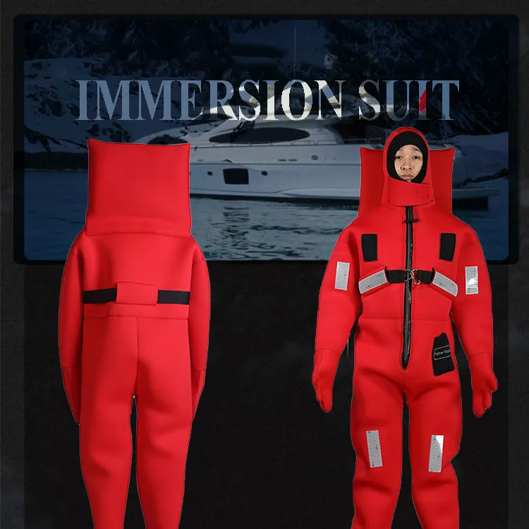 Marine one-piece waterproof and insulated large buoyancy insulated survival suit Immersion suit