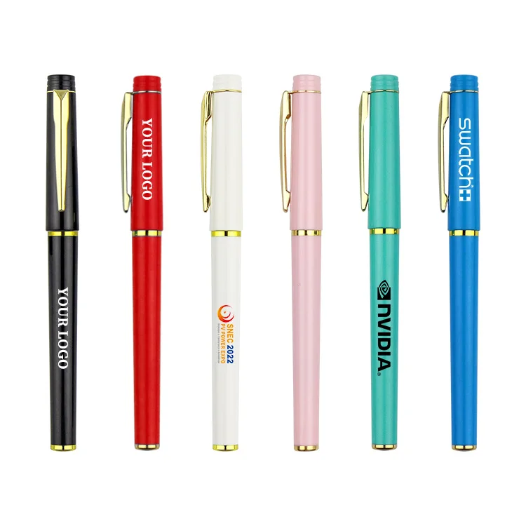 BKS High quality factory price promotional plastic black gel ink pen with custom logo