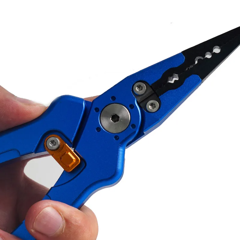 CWFA02 Fishing Pliers Aluminum Alloy Tools Line Cutter Multi functional Knot Scissors Hook Remover Fishing Grip