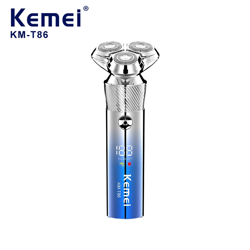 Аккумуляторная бритва KEMEI KM-T86 с Usb-зарядкой Мужская Профессиональная тройным лезвием электробритва