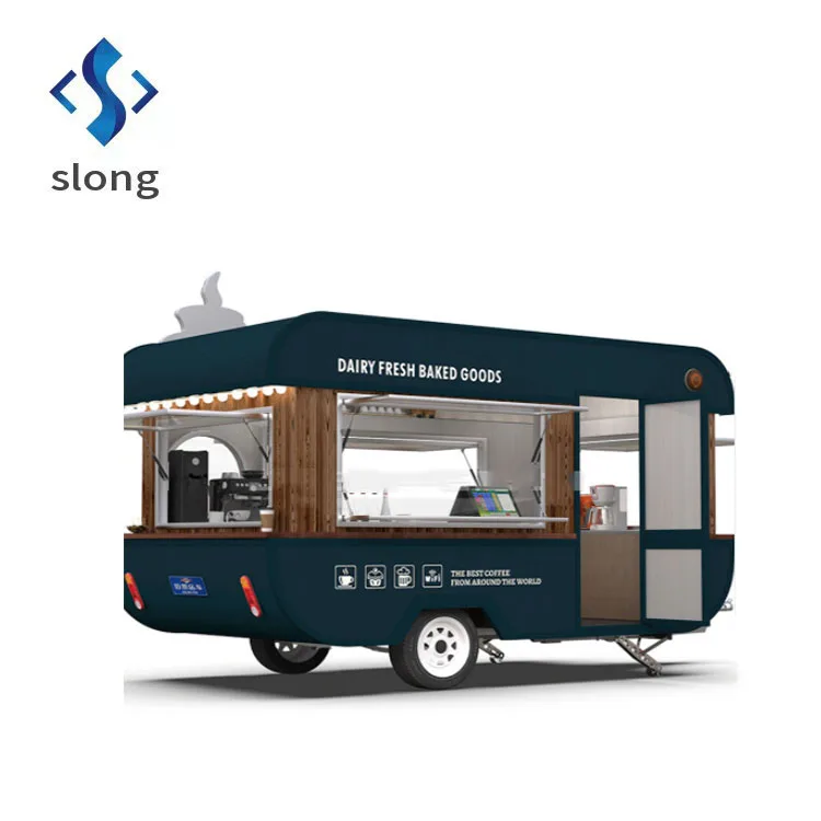 Customized mobile food truck / ice cream mobile trailer / catering truck for sale