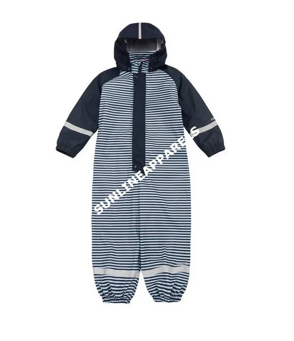 Детский комбинезон в Корейском стиле, комбинезон в морском стиле, дождевик для мальчиков и девочек, водонепроницаемая цельная одежда для малышей