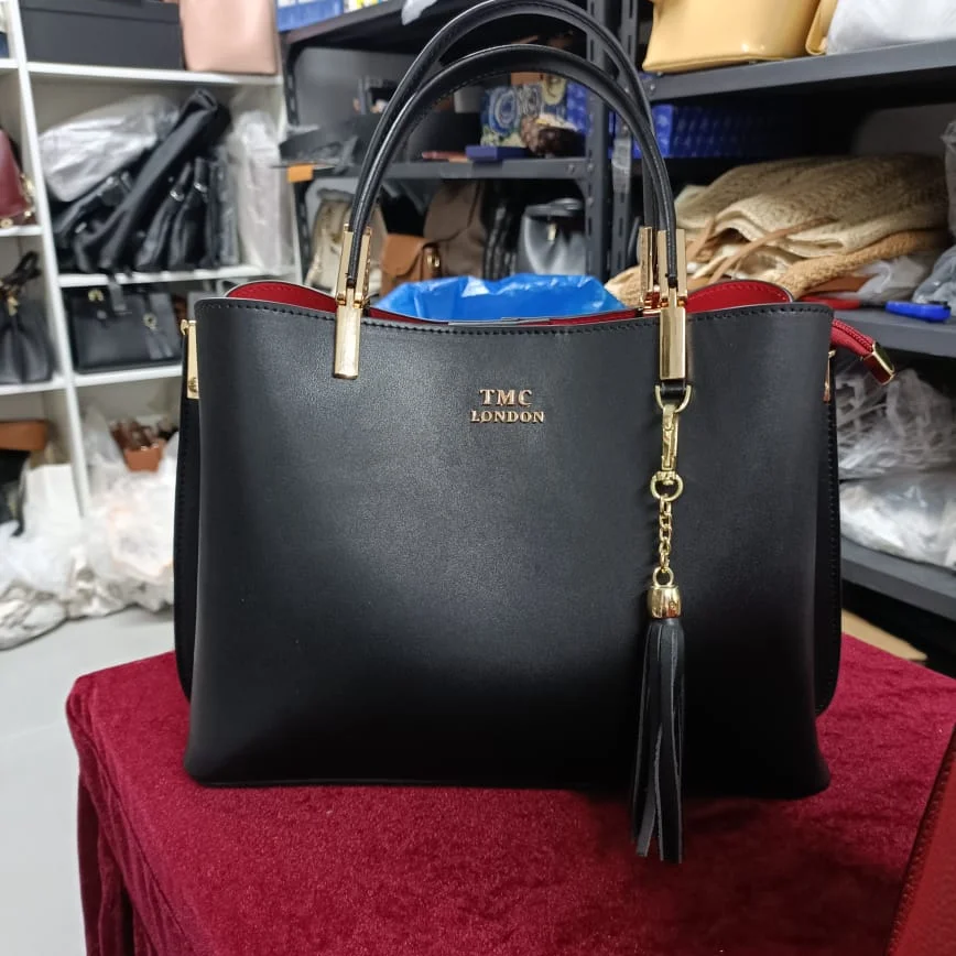 TMC LONDON women real leather shoulder tote handbag