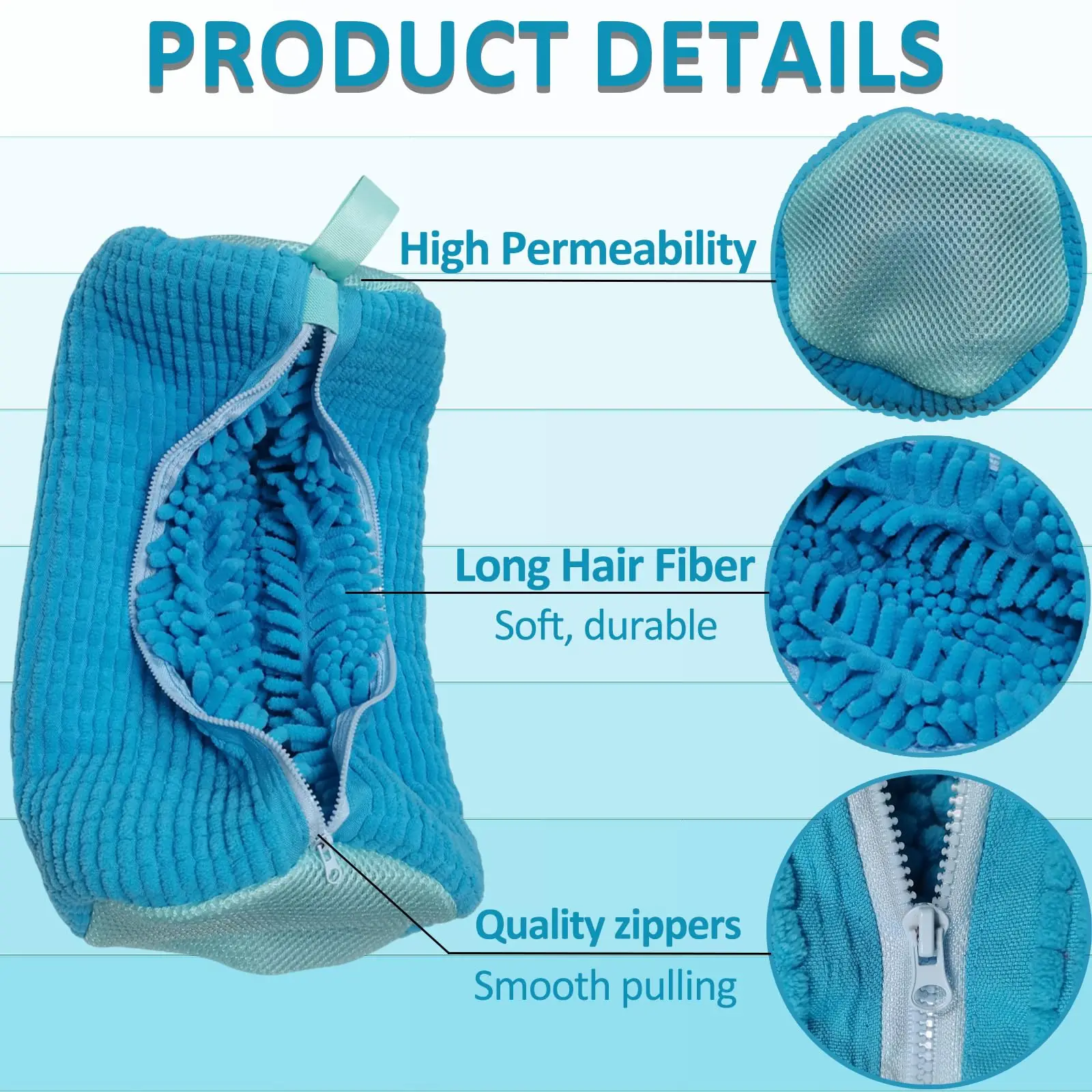 Factory Custom Portable Travel Mesh Cleaning Wash Shoe Laundry Bag With Pluffy Fibers Washing Machine Laundry Shoe
