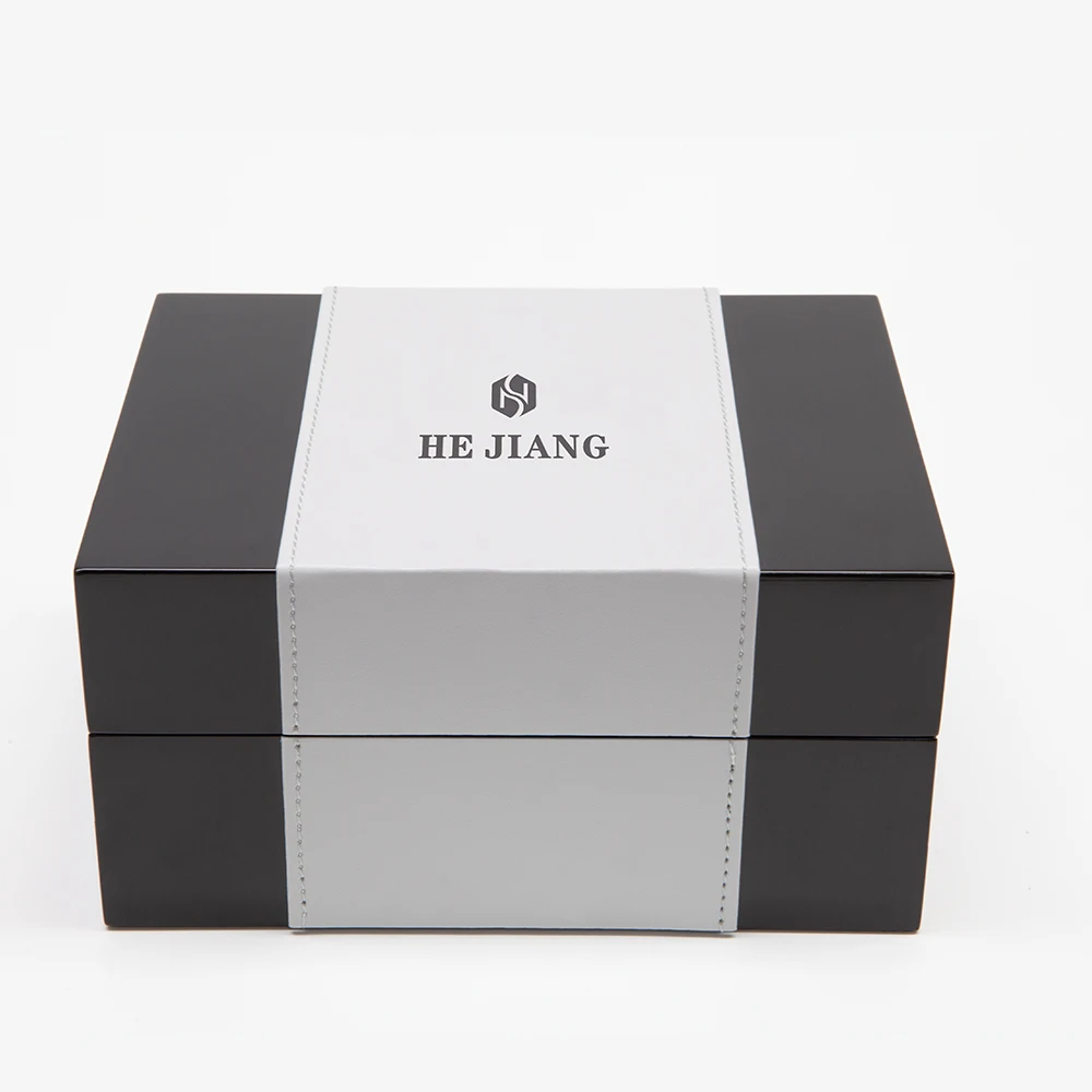 Customized LOGO PU Leather Watch Box Sale Luxury Single Leather Wooden Watch Box For Wholesale