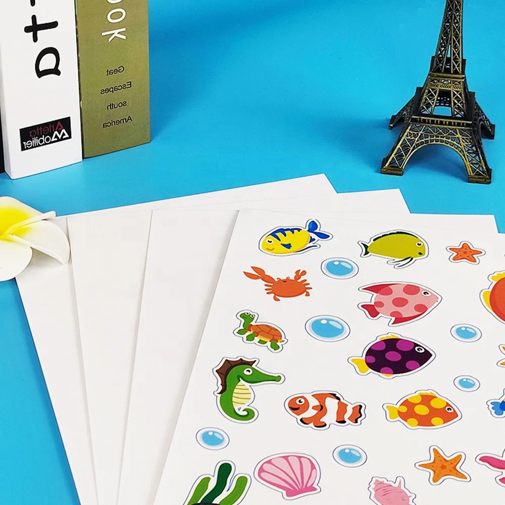 Custom Transparent Inkjet Stickers Labels Self Adhesive Label A4 Clear Water Proof For Laser Printer Glossy Sticker Paper