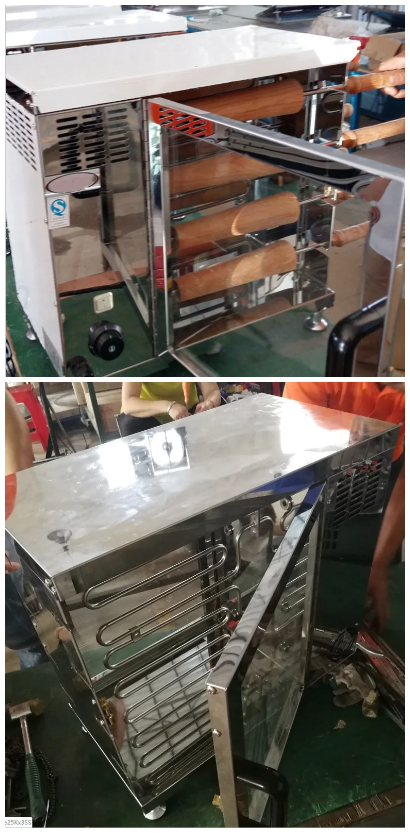 Electric gas kurtos kalacs trdelnik chimeny chimney cake oven cak cone bake maker price roller roll bakery grill making machine