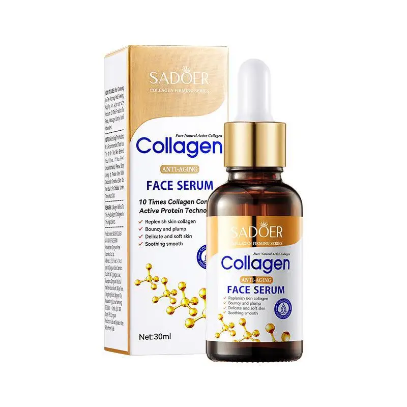 Professional Organic OEM SADOER collagen anti-age lightening cream brightening whitening for women face skin care set (new)