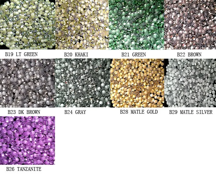 Wholesale Transfer Iron On Rhinestuds 2mm 3mm 4mm 6mm Rhinestud Hot Fix Octagon For Clothes Dancing Dress Lady Suits