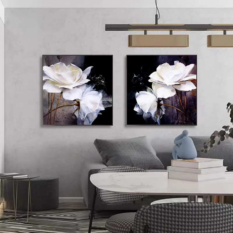 Modern Abstract Painting Luxury Home Decor Crystal Porcelain Wall Painting Canvas Wall Art Prints Decorative Painting