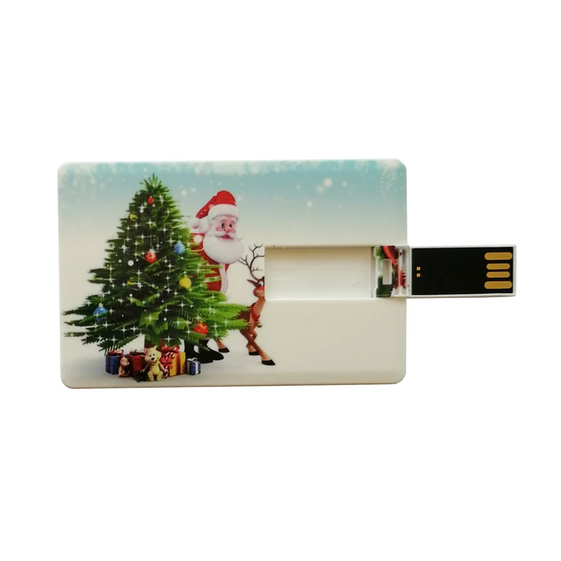 Promotional advertising gift business credit card USB flash pen drive Memory sticks with Metal Tin box and full color imprint