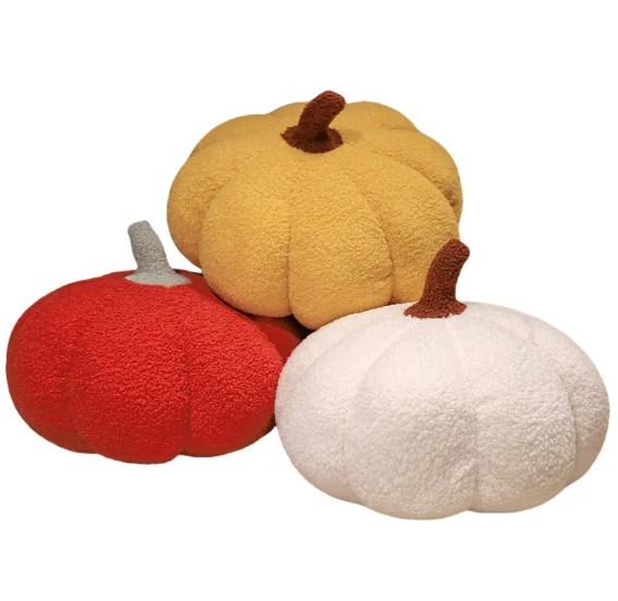 Wholesale  Custom Logo Pumpkin Throw Pillow  Colorful Pumpkin Checkerboard Throw Pillow Plush Toy