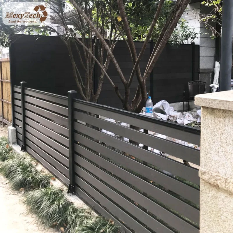 Wpc Recycled Garden Fence Uv Proof Plastic Metal Aluminum Wood Plastic Composite Wholesale Outdoor Decorative Garden Fence Pvc