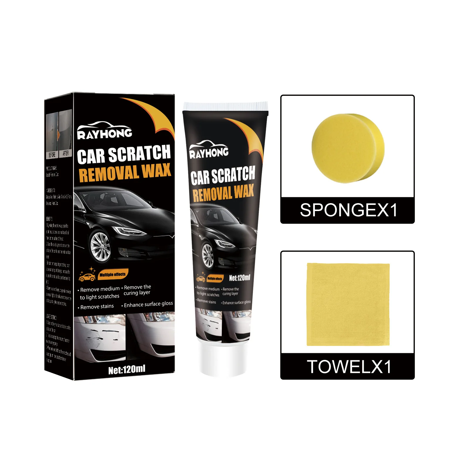 Rayhong Wholesale Car Paint Protection Polishing Scratch Removal Maintenance Paint Surface Repair Car Scratch Wax