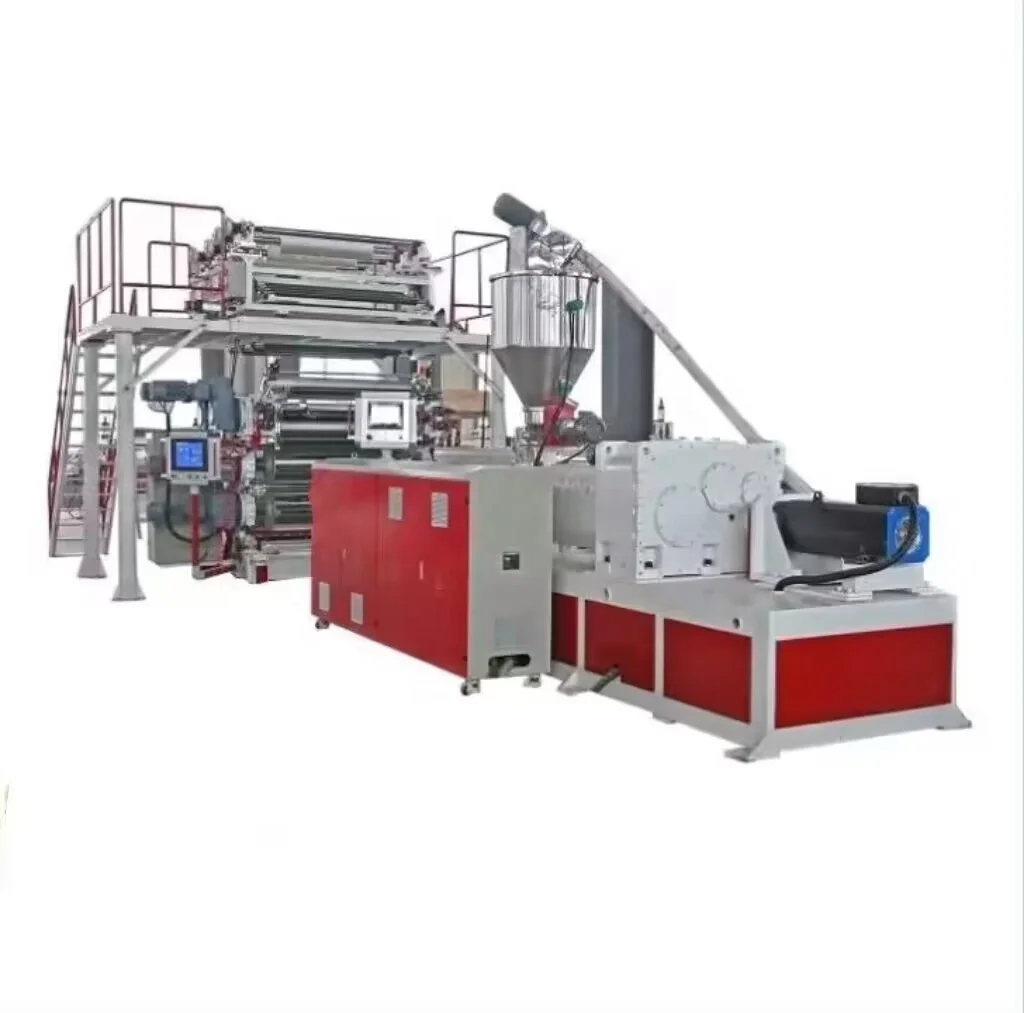 Plastic SPC WPC PVC Flooring Board Tile  Extruder Making Machine Production Line