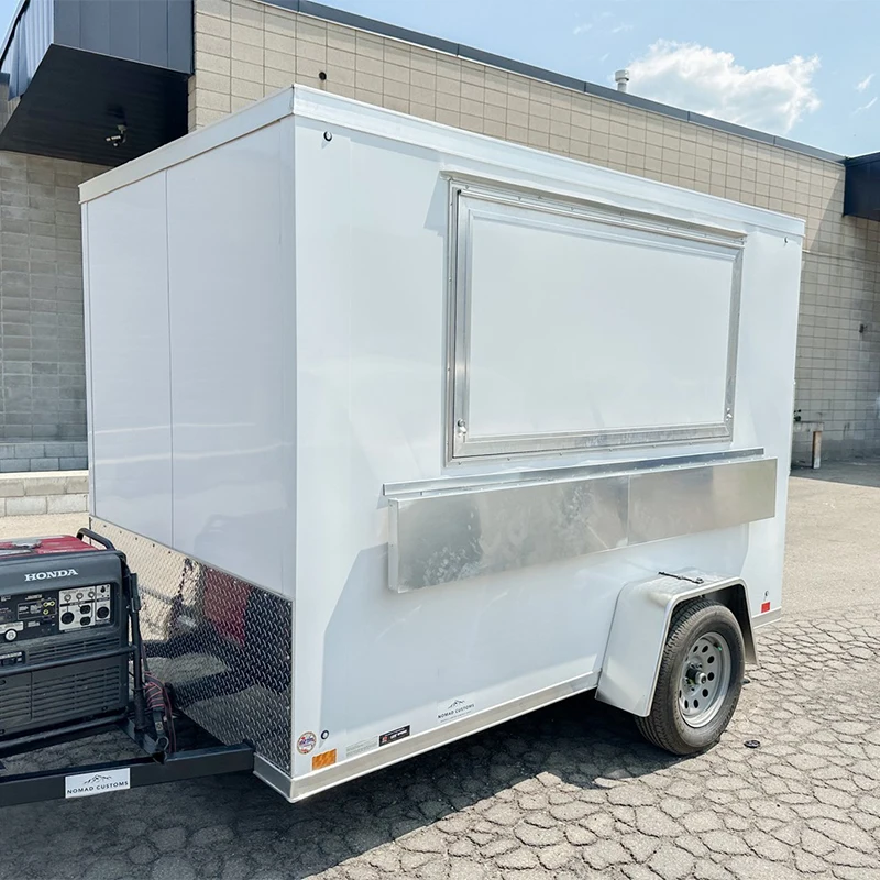 USA Hot Sell Square Low Prices Food Truck Easily Installed Mobile Street Food Trailer Lemonade Juice Small Coffee Cart
