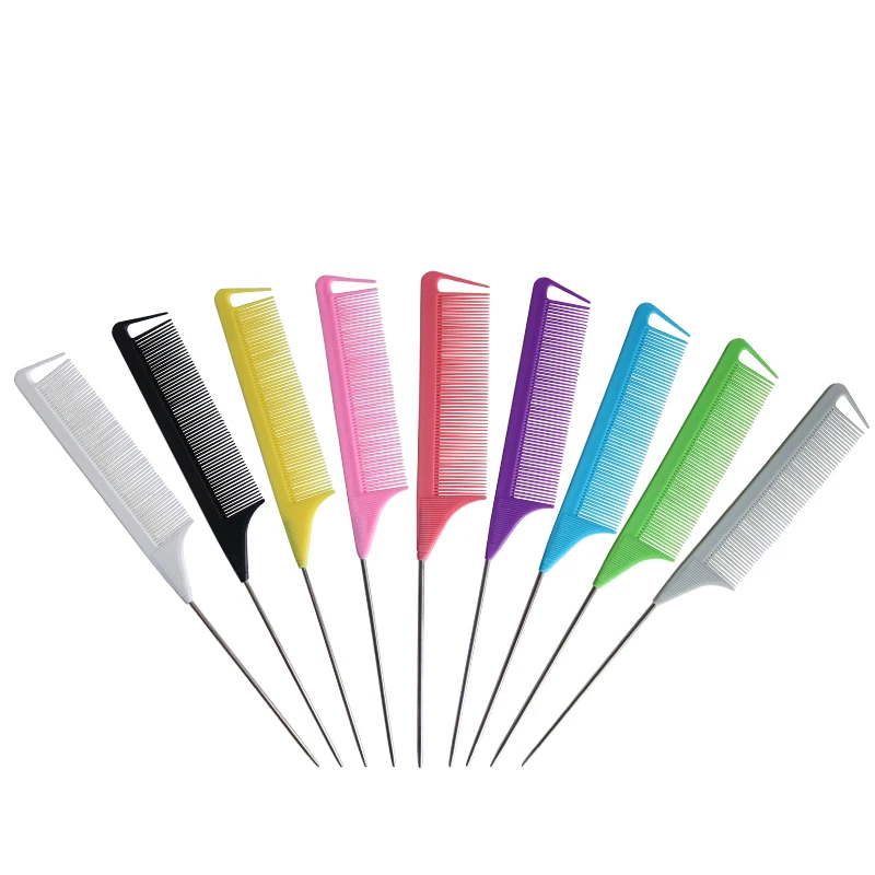 Wholesale Hair Highlighted Precision Parting  Comb Haircomb Rat Tail Hair Comb For Barber Styling Combs Private Label