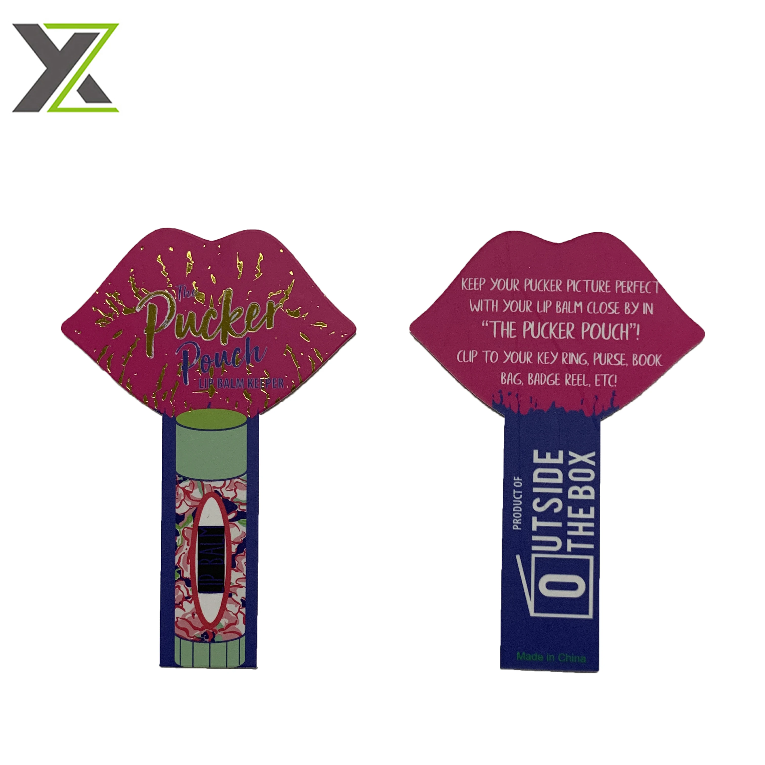 Custom design printing gold and silver foil Badge Reels hang tag