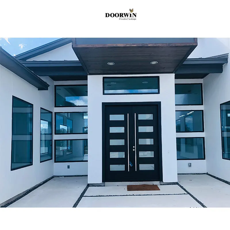 Doorwin Australian Standard Manufacturer Designs Sound Proof Double Glazed Aluminum Fixed Windows For House