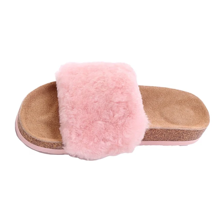 
Fur Slides Wholesale Fluffy Racoon Comfortable High Quality Faux Fur Slides 